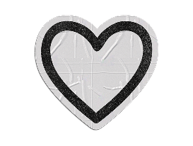 Sticker cinza em formato de coração