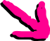 Seta rosa apotando para o botão de inscreva-se